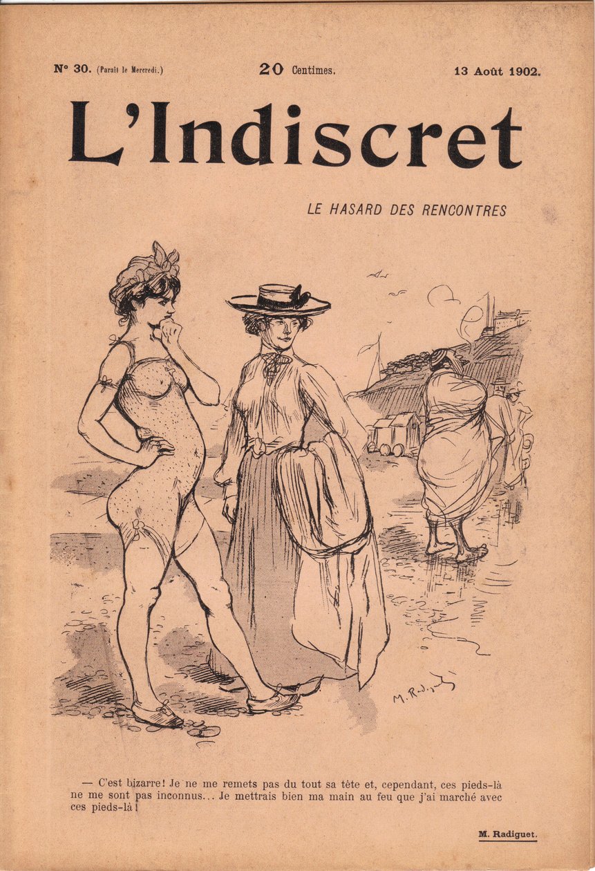 Cover av ""L'Indiscret"", Satirical in B & W av Maurice Radiguet