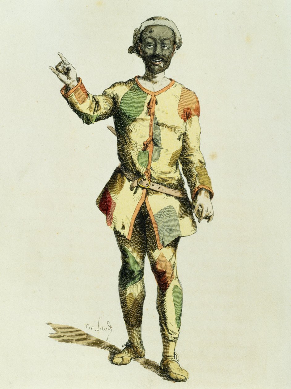 Harlekin i 1570, av Maurice Sand (1823-1889) av Maurice Sand