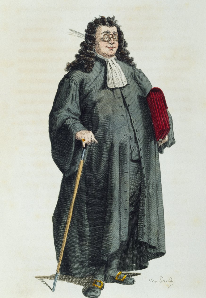 Notarius eller advokat i 1725, av Maurice Sand (1823-1889) av Maurice Sand