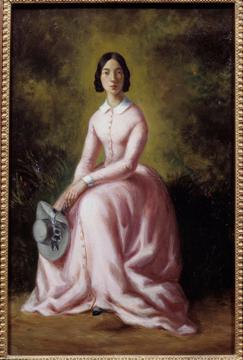 Portrett av sangeren Pauline Viardot (1821-1910) Maleri av Maurice Sand (1823-1889) 1800-tallets Paris, musee de la Vie Romantique - Portrett av sangeren Pauline Viardot (1821-1910). Maleri av Maurice Sand (1823-1889) av Maurice Sand