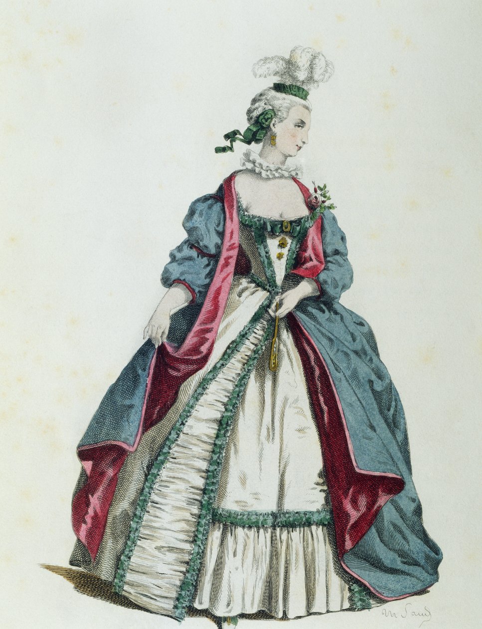 Silvia i 1716, av Maurice Sand (1823-1889) av Maurice Sand