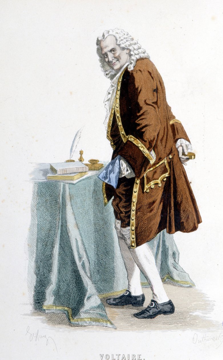 Voltaire av Mr. Sand. 1800-tallet. av Maurice Sand