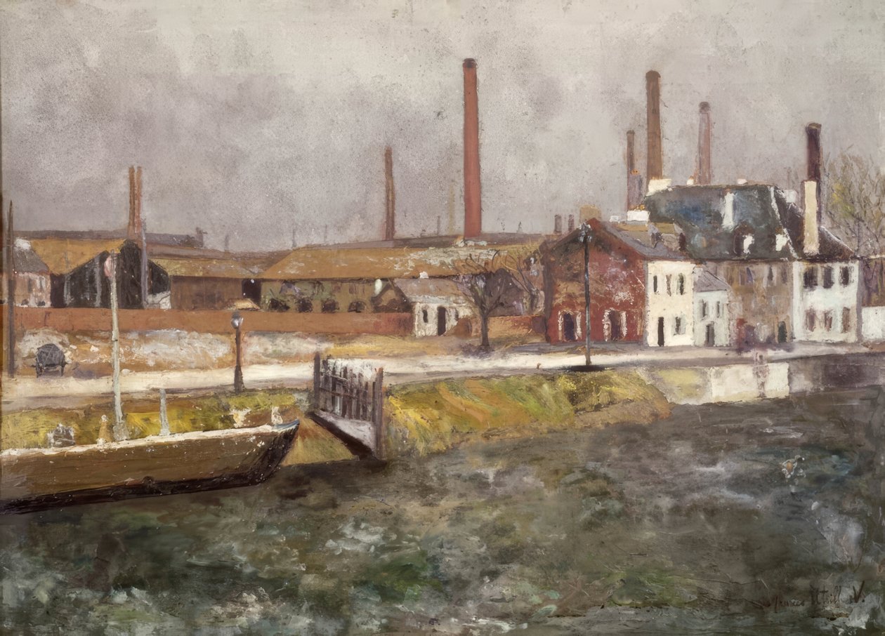 Kanalen Saint-Denis av Maurice Utrillo