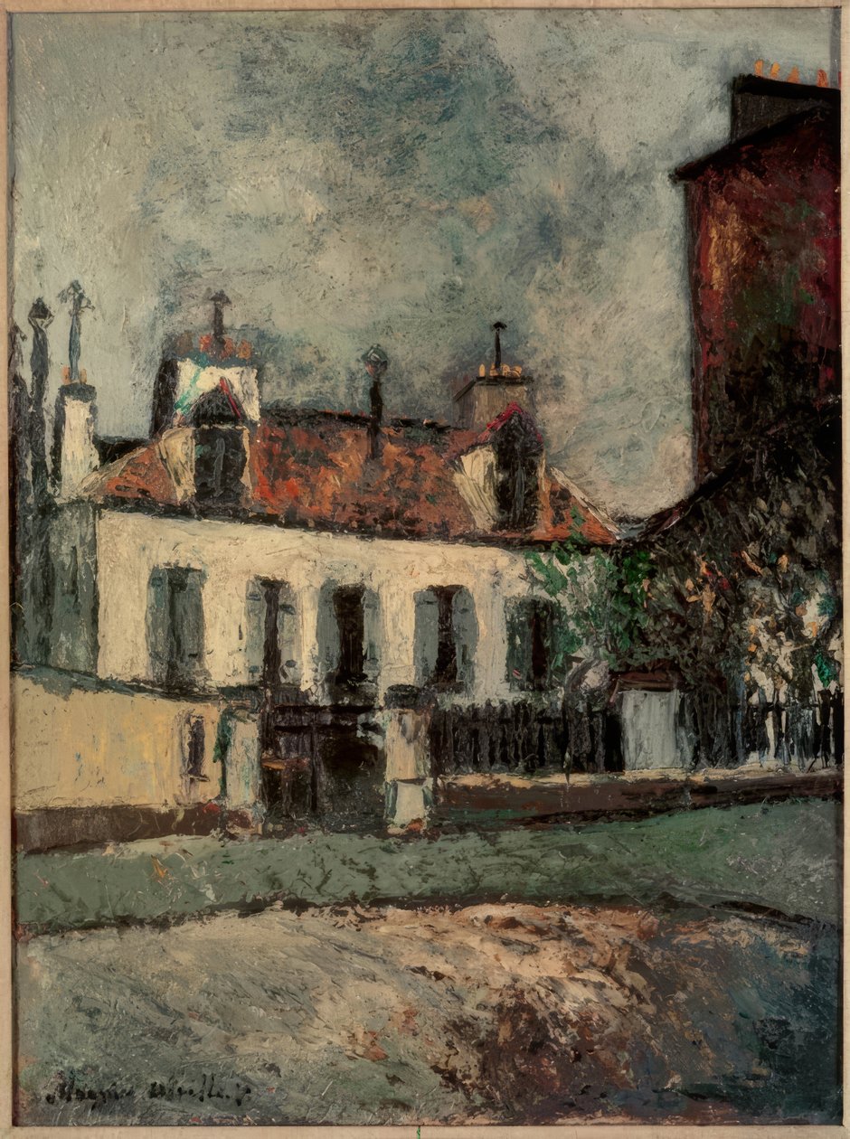 Paris forstad av Maurice Utrillo