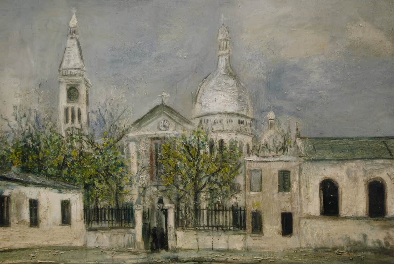 St. Pierre de Montmartre-kirken av Maurice Utrillo