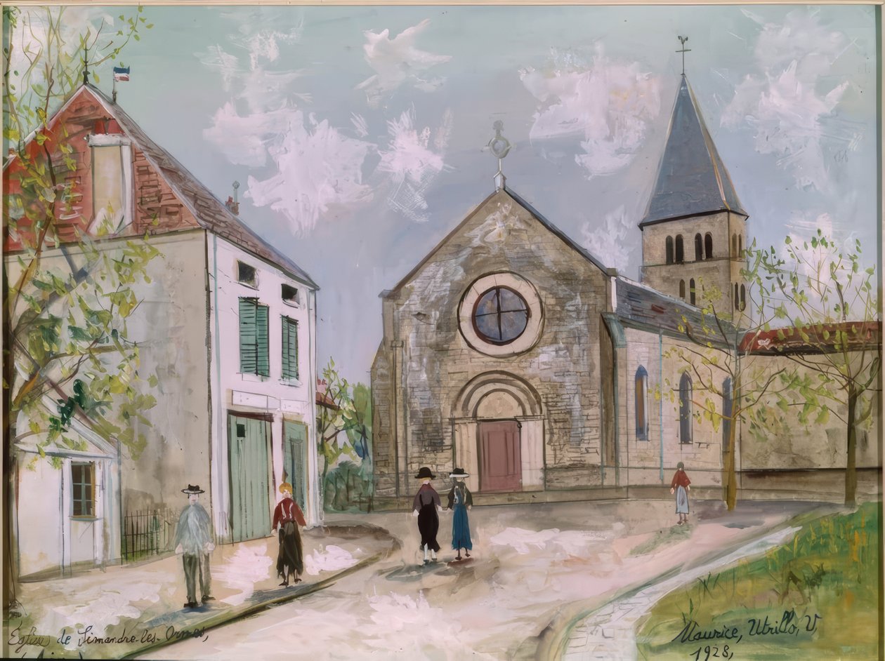 Simandre kirke av Maurice Utrillo
