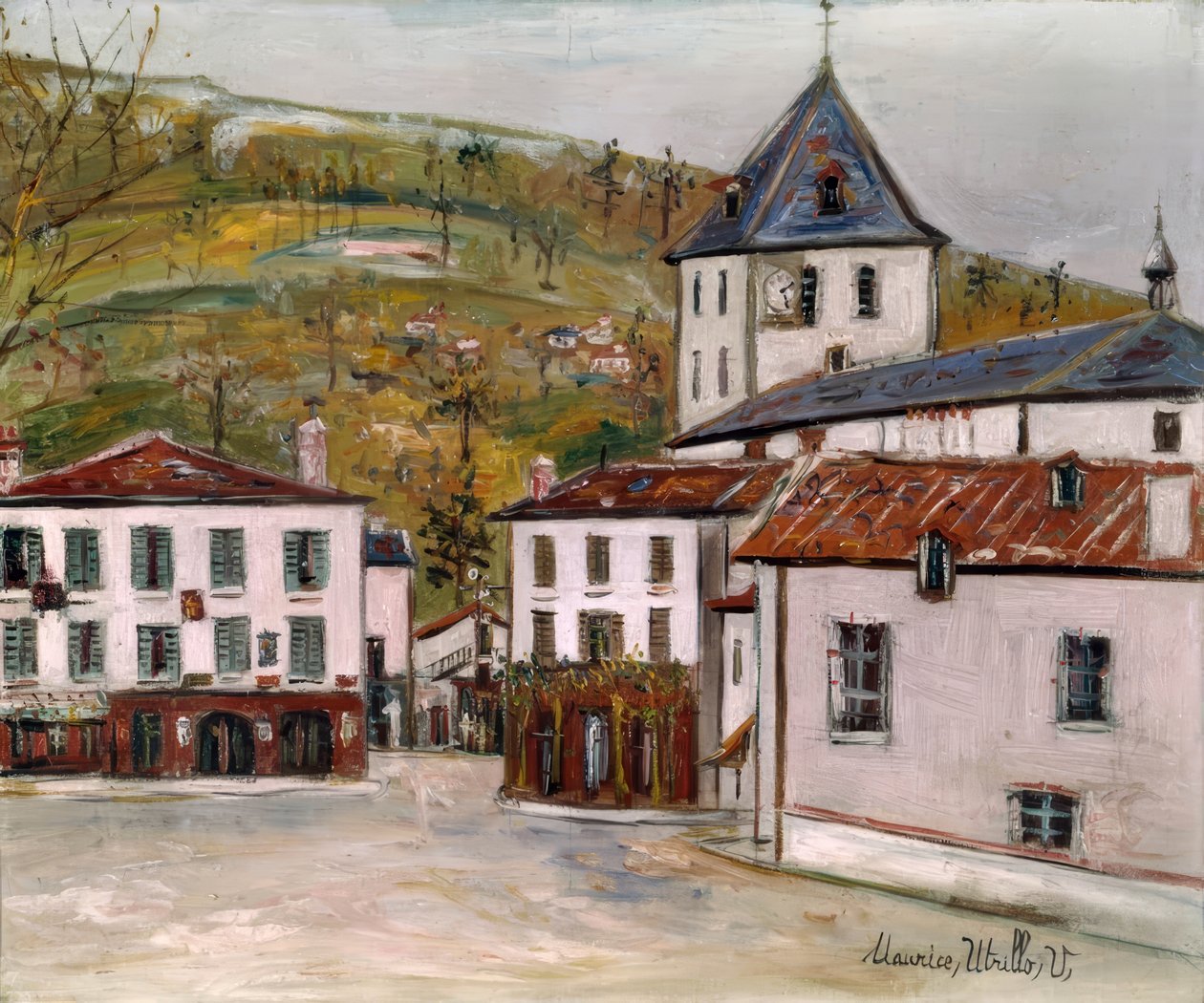 Kirchplatz av Maurice Utrillo