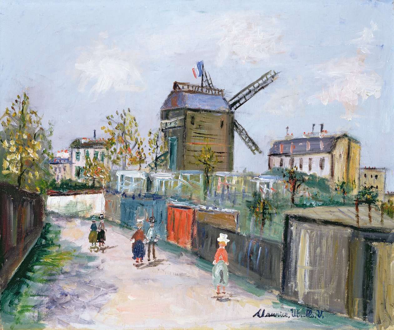 Moulin de la Galette, ca. 1930 (olje på lerret) av Maurice Utrillo