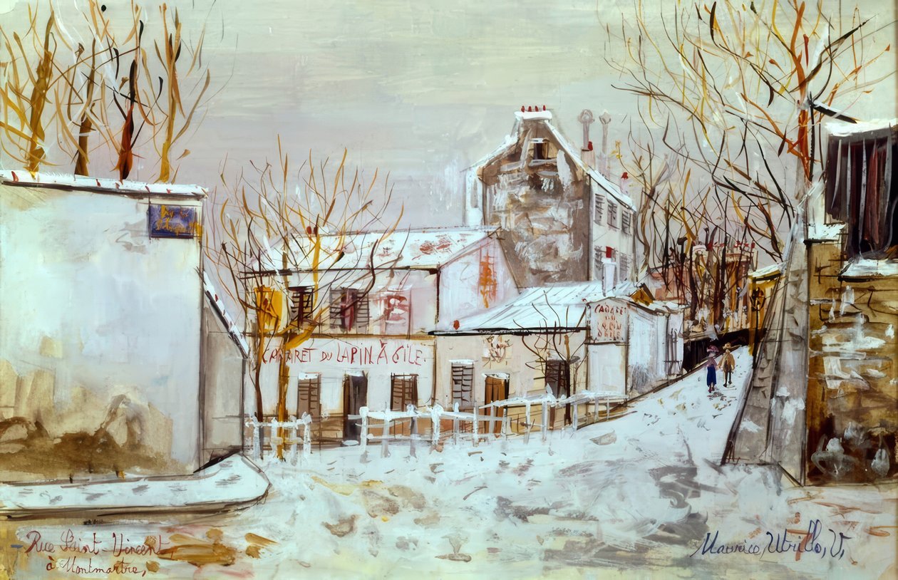 Montmartre, rue Saint-Vincent av Maurice Utrillo