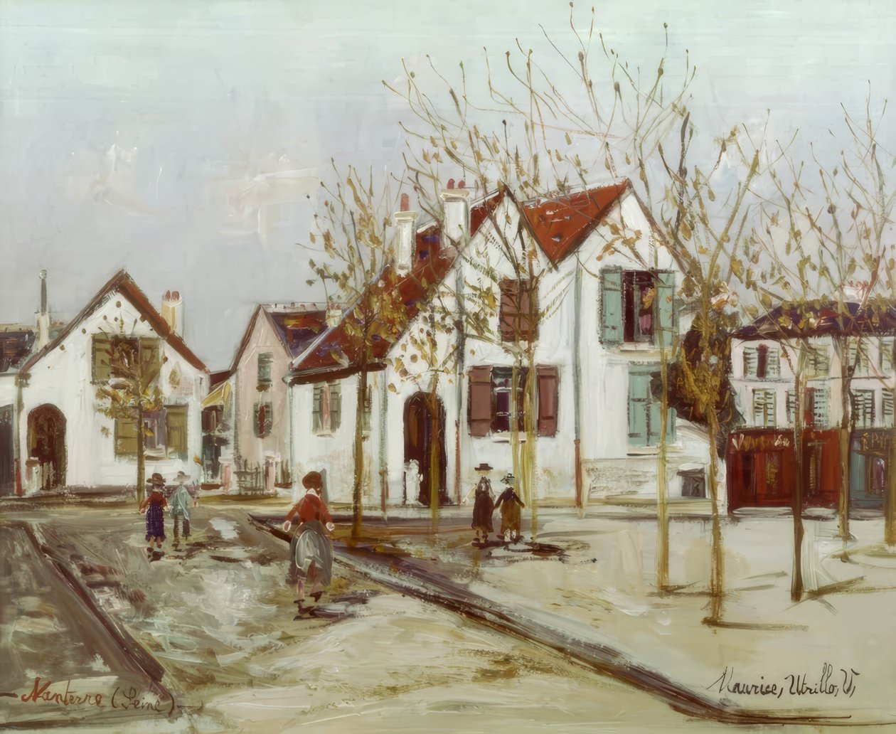 Torget i Nanterre av Maurice Utrillo