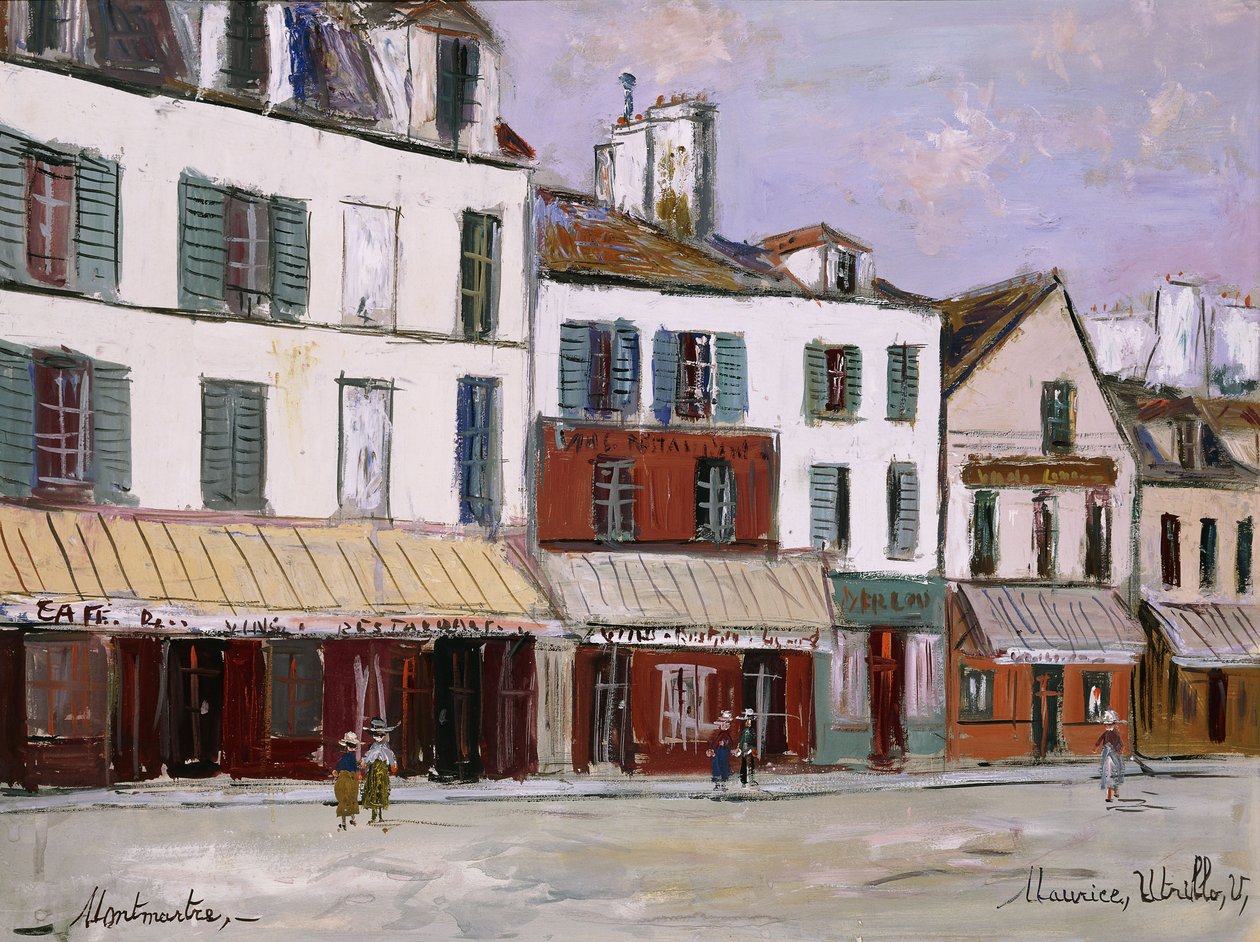 Restaurant de la Mère Catherine, Montmartre av Maurice Utrillo