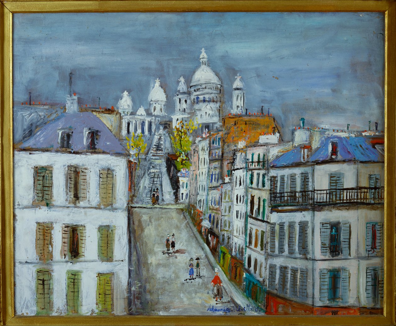 Rue Chappe, Montmartre, ca. 1937 (olje på plate) av Maurice Utrillo