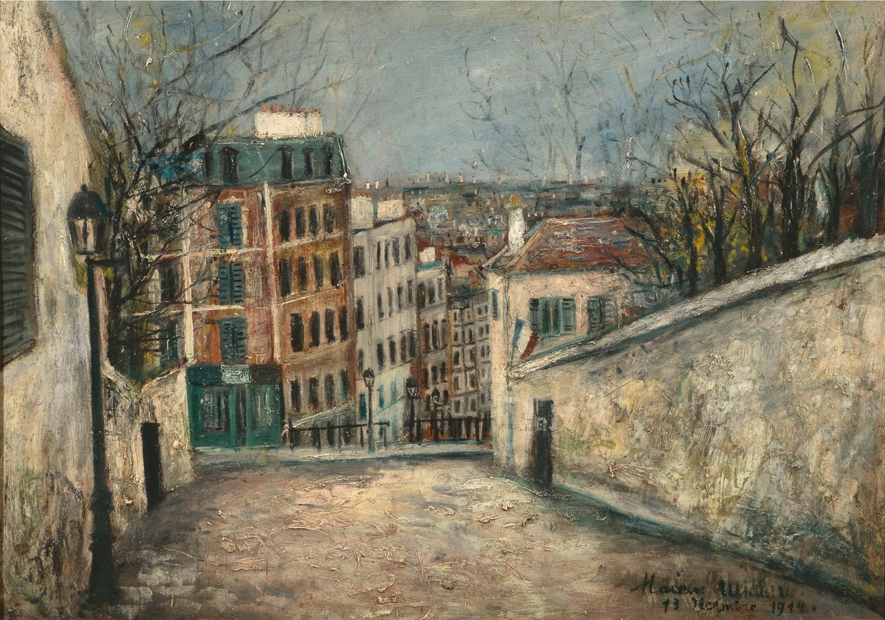 Rue du Mont-Cenis (Mont Cenis) i Montmartre av Maurice Utrillo