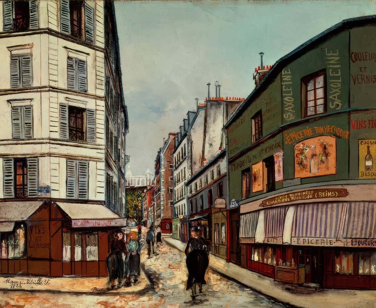 Rue Sevestre, Montmartre  av Maurice Utrillo