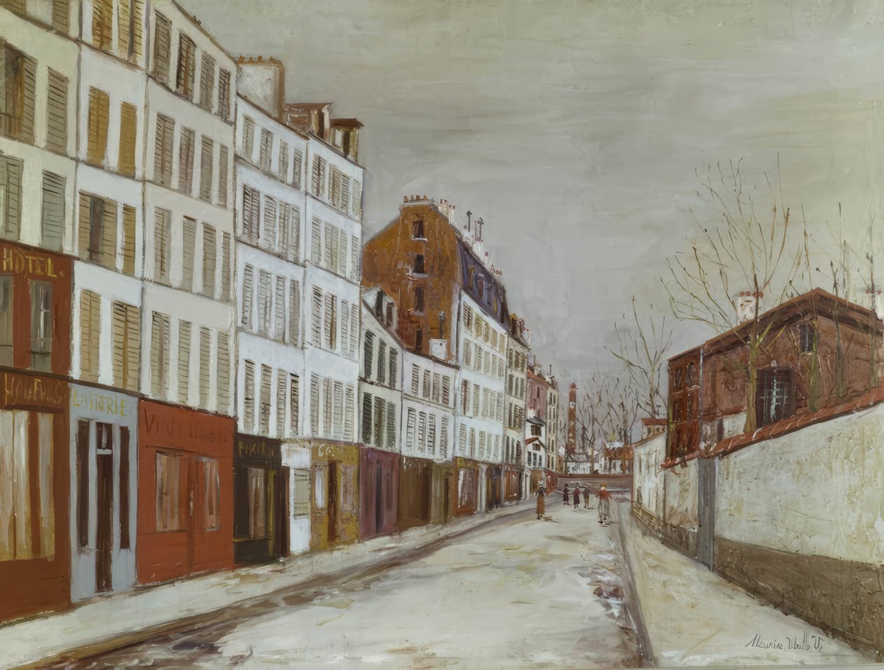 Rue des Poissonniers av Maurice Utrillo