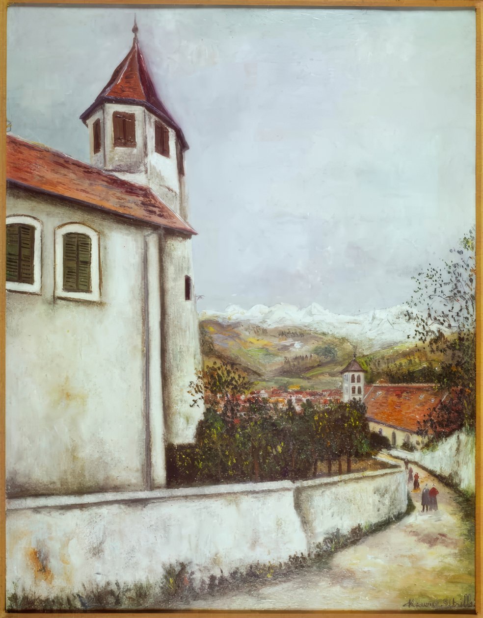 Sallanches og Mont Blanc-gruppen av Maurice Utrillo