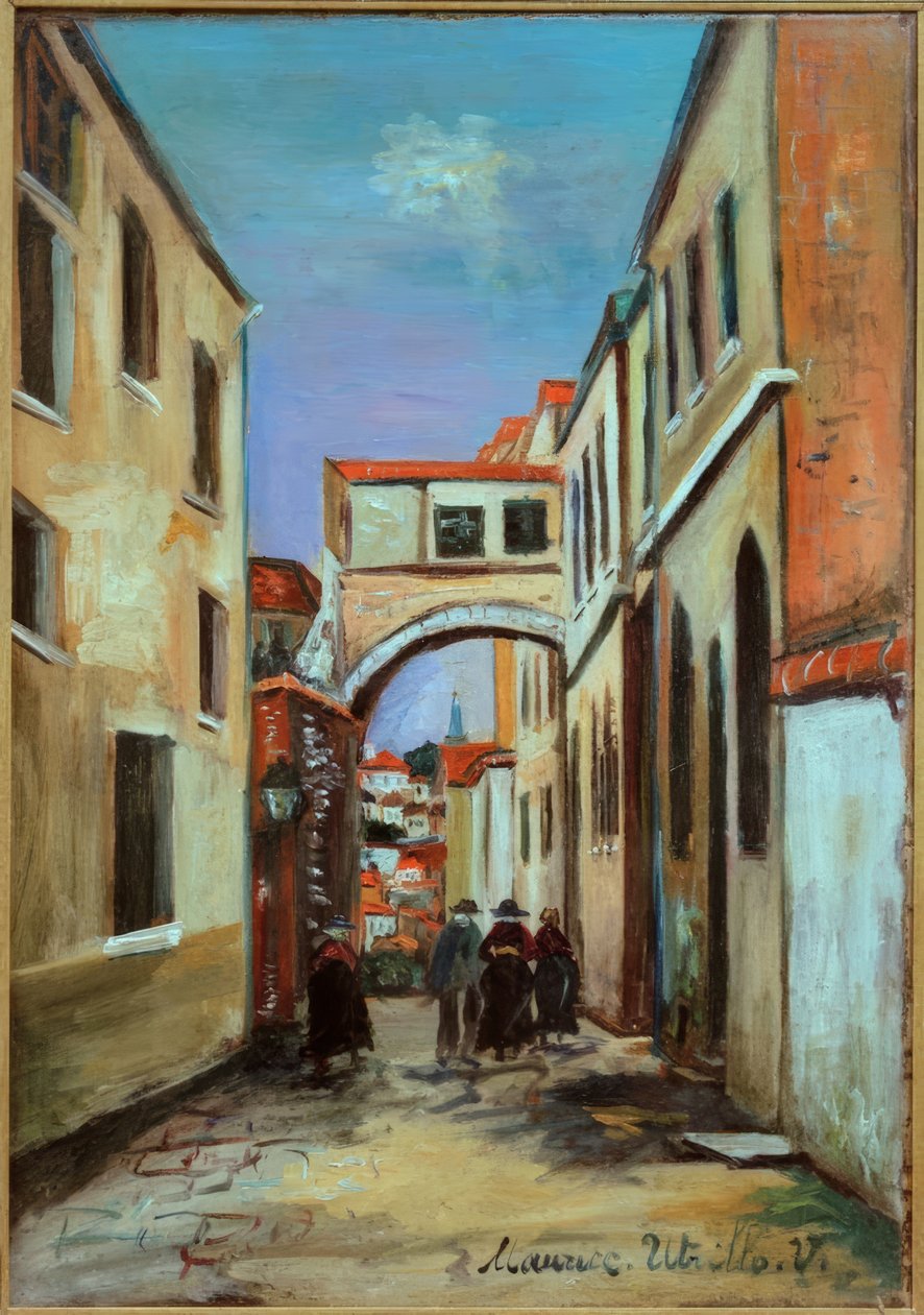 Gate i Villefranche av Maurice Utrillo