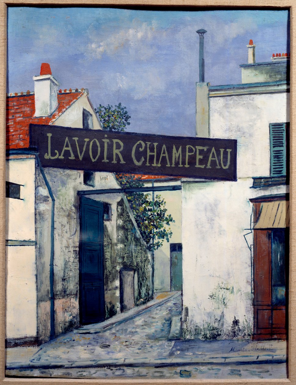 Champeau vaskehus, 1900-tallet (olje på lerret) av Maurice Utrillo