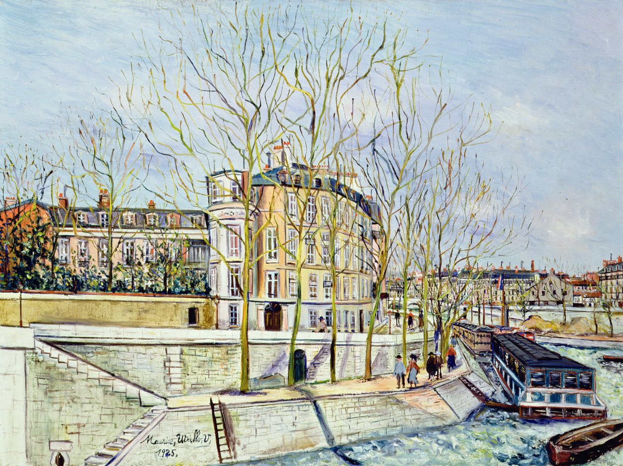 Quai d#39;Anjou, Hotel Lambert av Maurice Utrillo