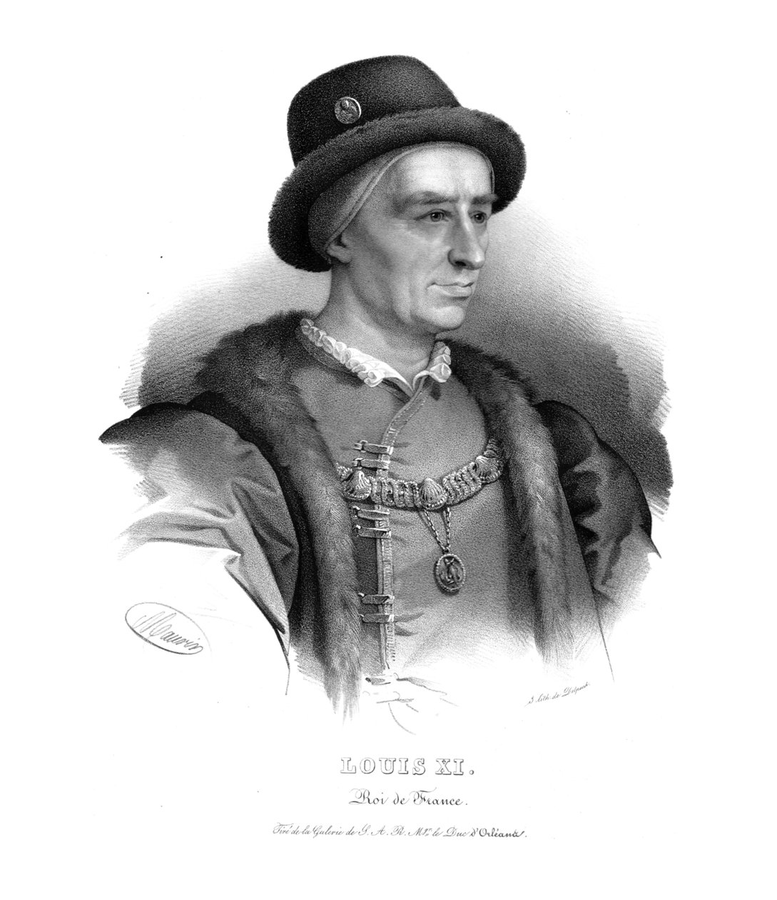Kong Ludvig XI av Frankrike, ca 1820-årene av Maurin