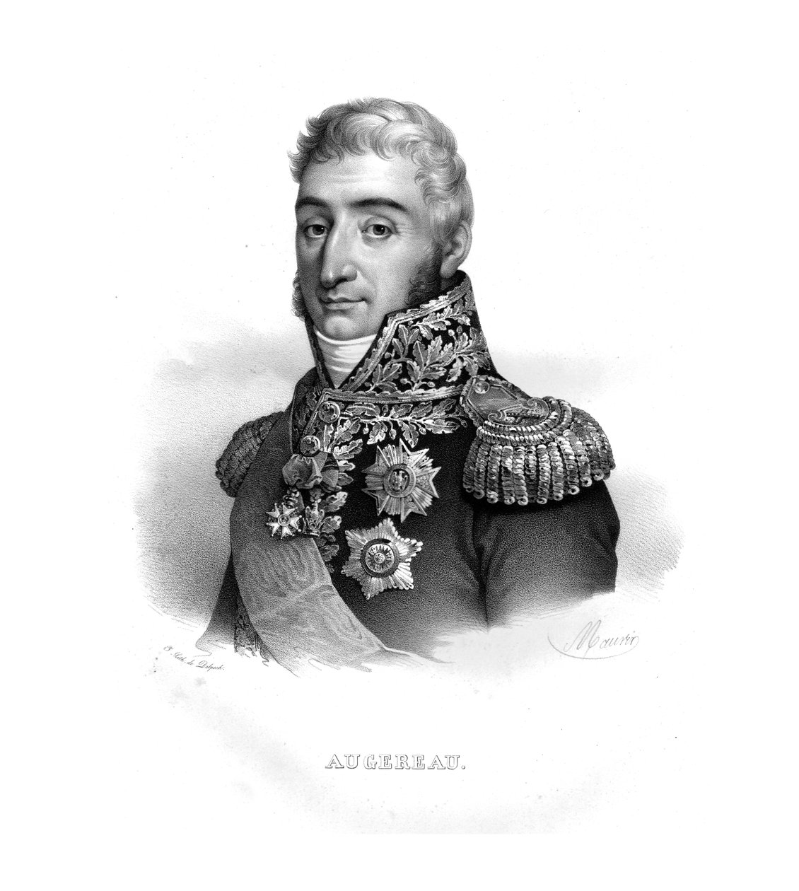 Pierre Francois Charles Augereau, hertug av Castiglione, ca 1820-tallet av Maurin