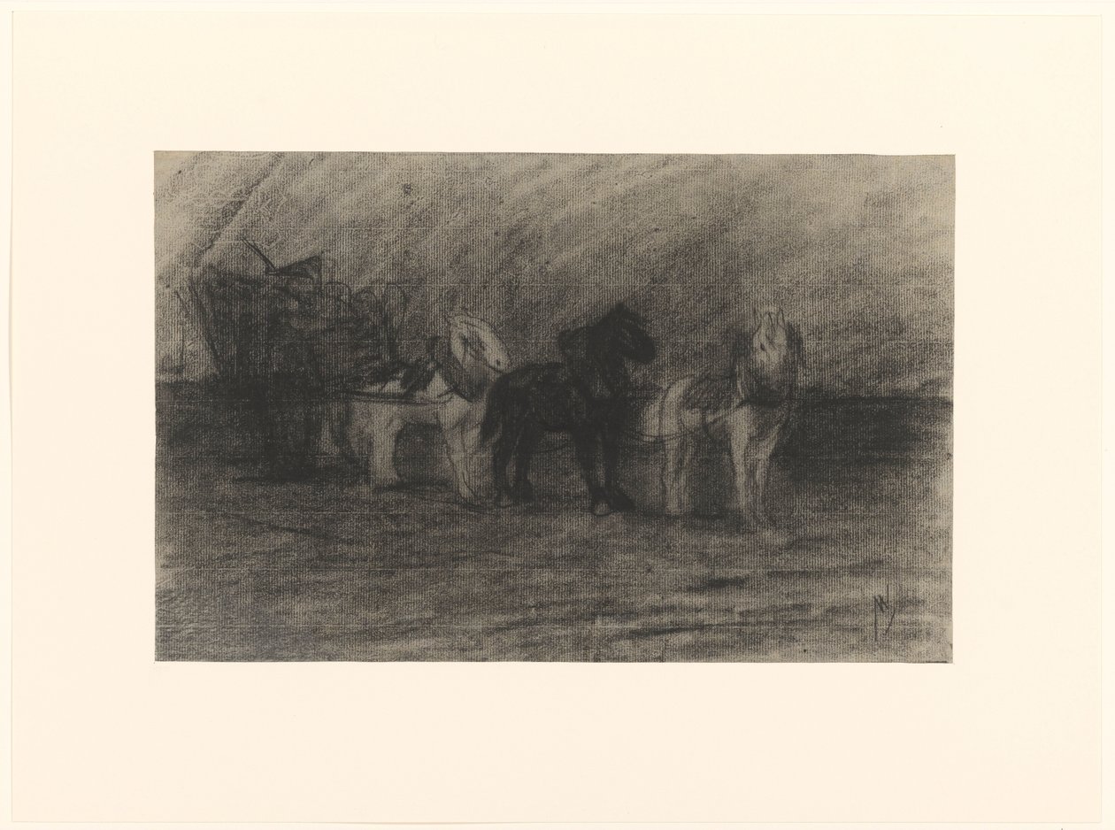 Hester foran en vogn av Maurits van der Valk