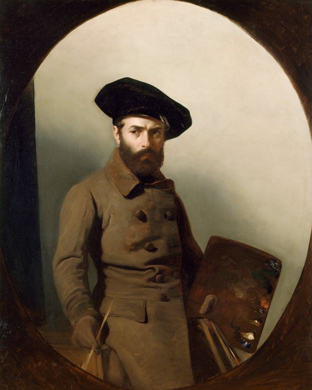Portrett av maleren Carlo Bellosio, av Mauro Conconi (1815-1860), olje på lerret av Mauro Conconi