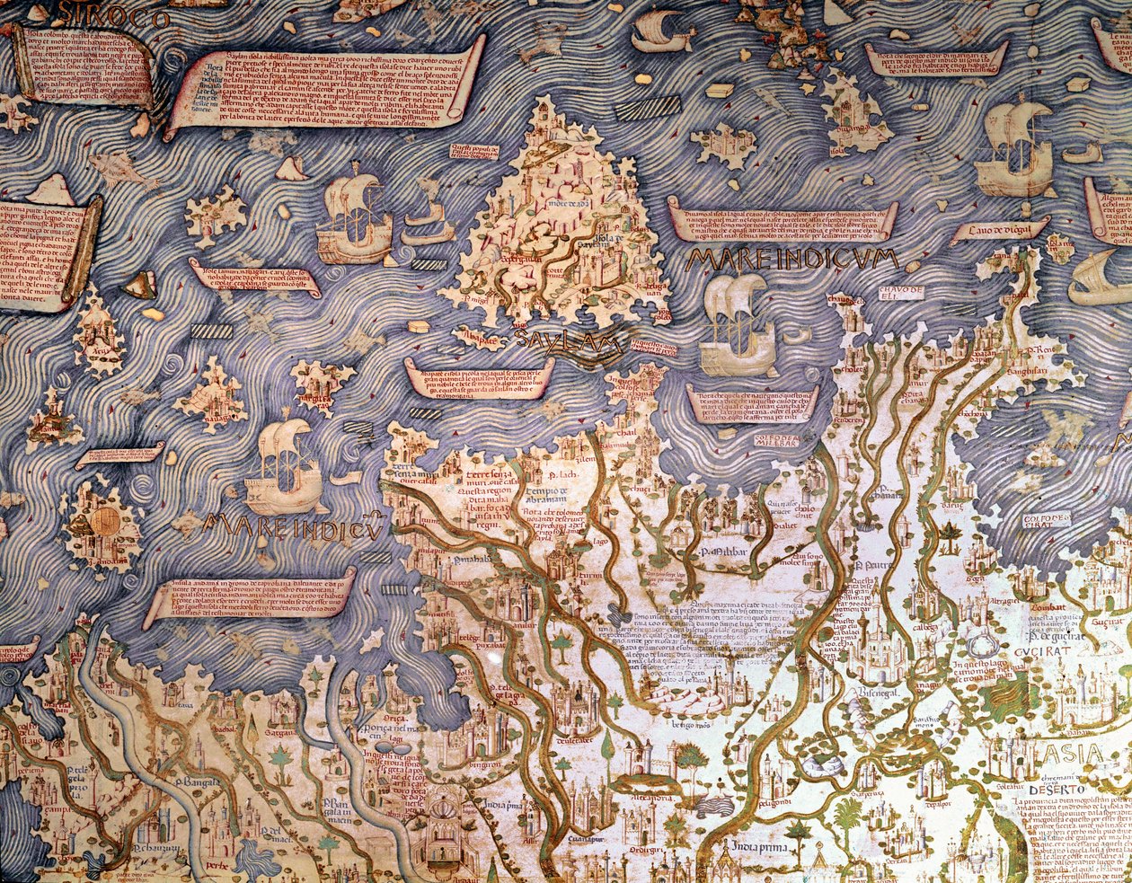 Utsikt over Borneo-skjærgården 1459 Marciana-biblioteket, Venezia av Mauro Fra