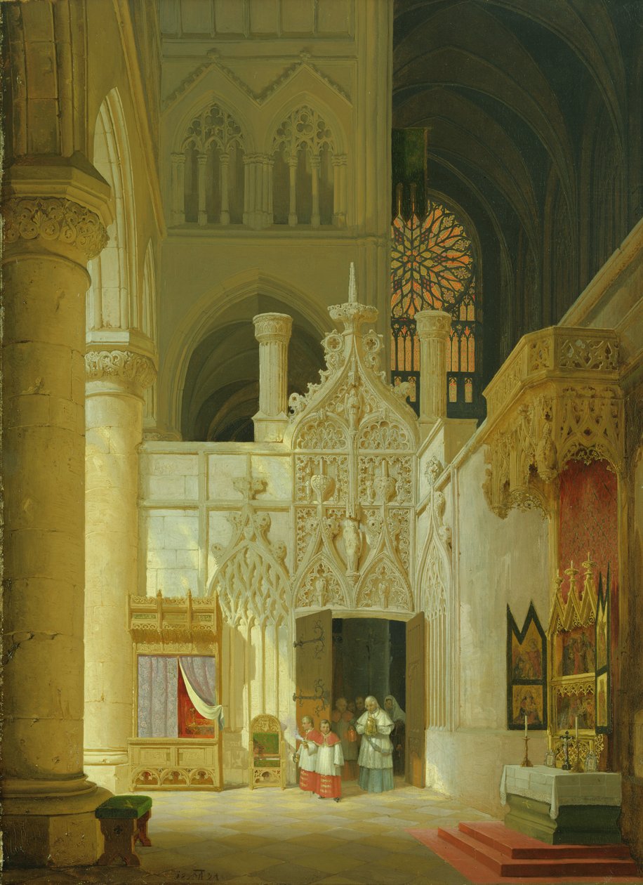 Gotisk kirke, 1831 av Max Emanuel Ainmiller