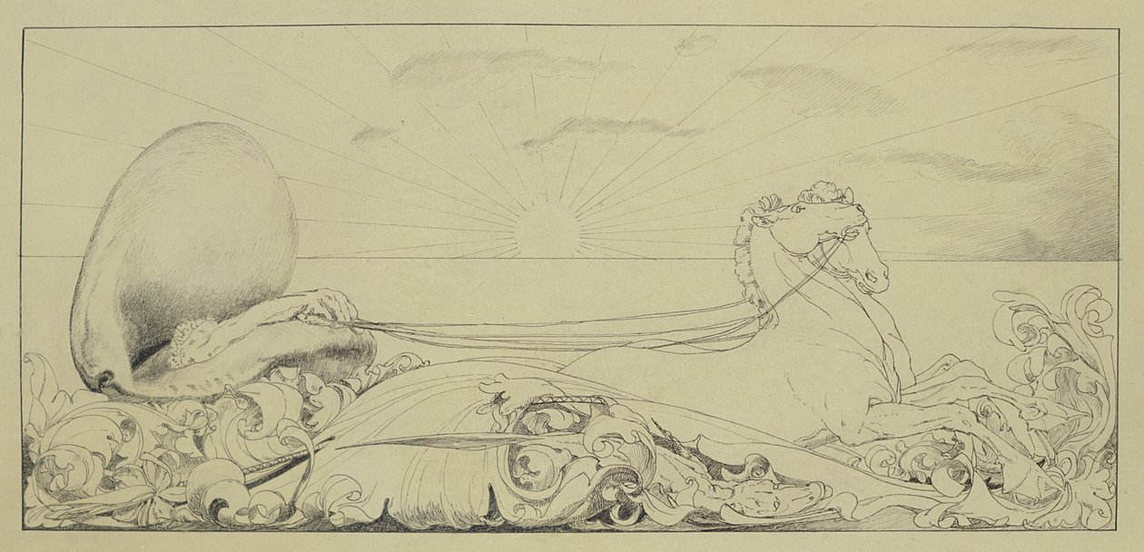 Triumph, fra serien på ti plater fra Paraphrase on the Discovery of a Glove, 1878 utgitt i 1881 (indisk blekk på papir) av Max Klinger