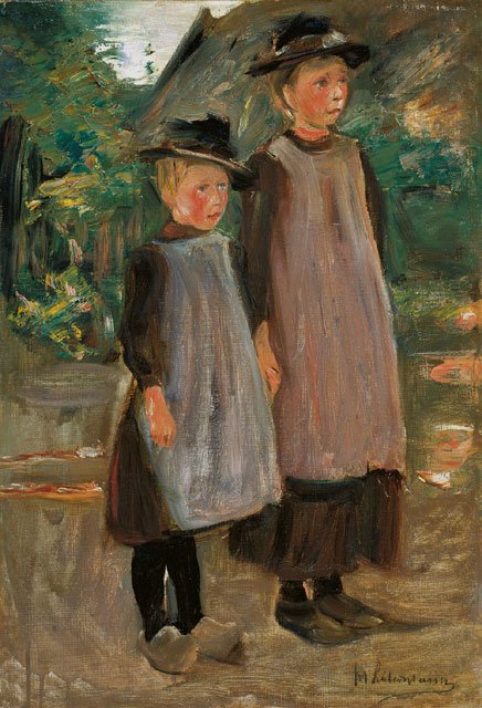 To nederlandske barn - to søstre av Max Liebermann