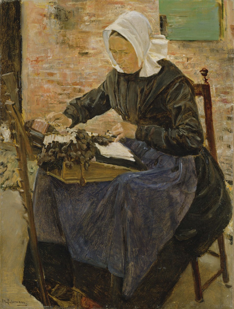 En nederlandsk blondemaker, 1881 av Max Liebermann
