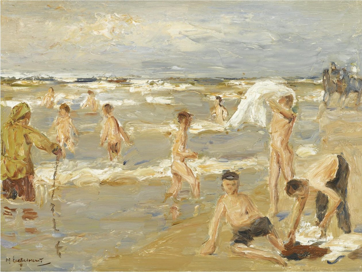 Badegutt av Max Liebermann