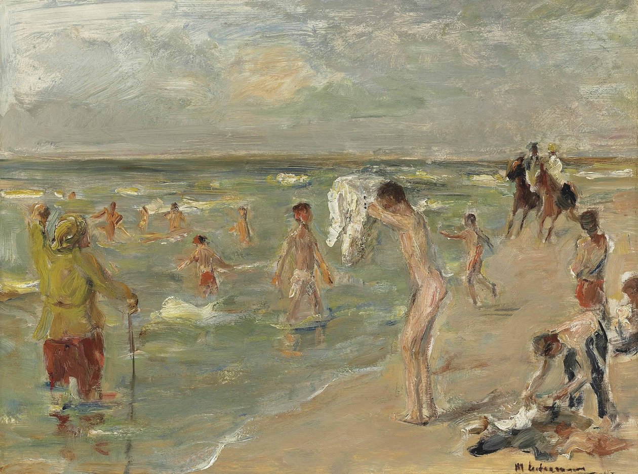 Gutter som bader i Zandvoort av Max Liebermann