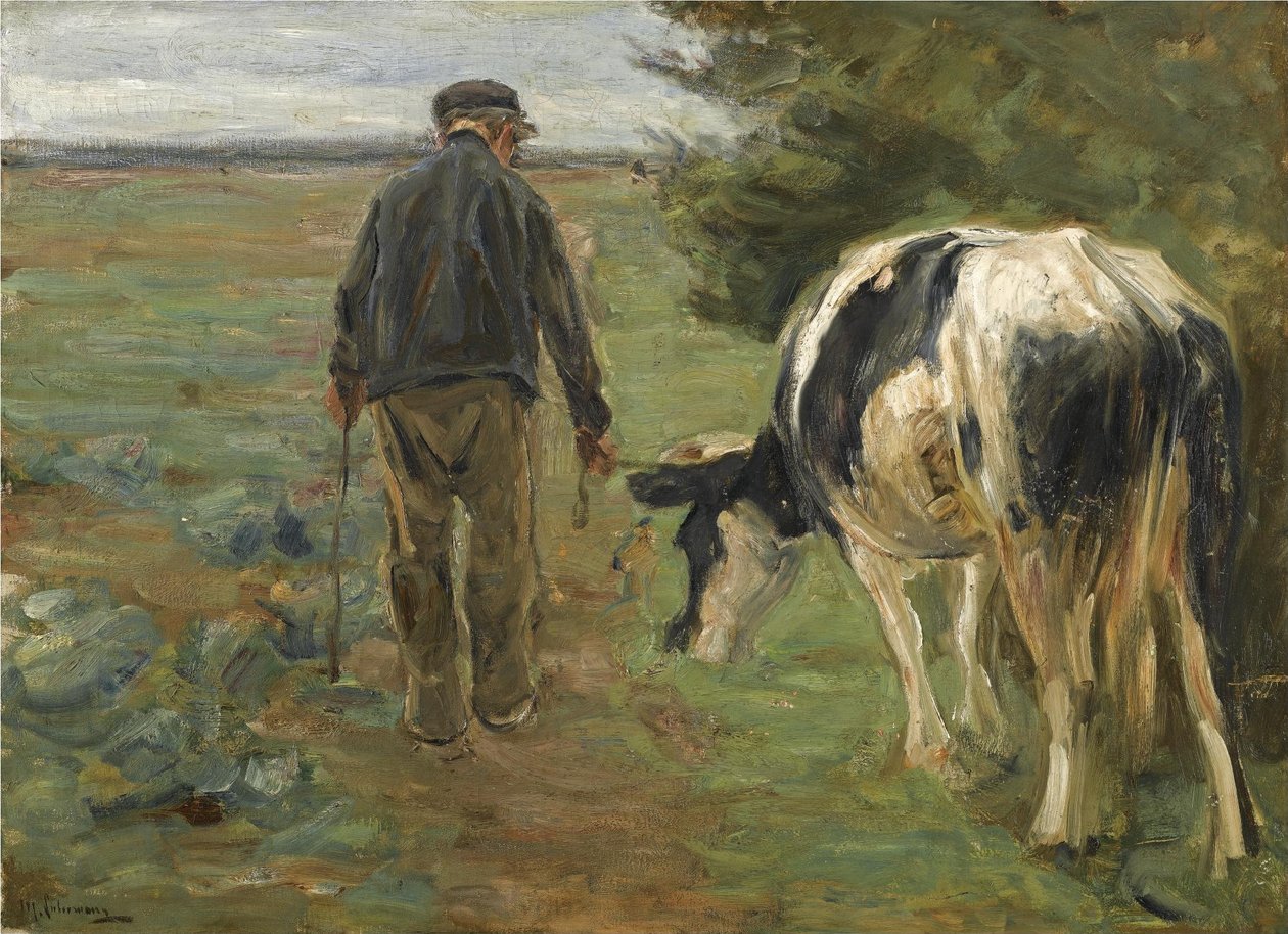 Bonde med ku av Max Liebermann