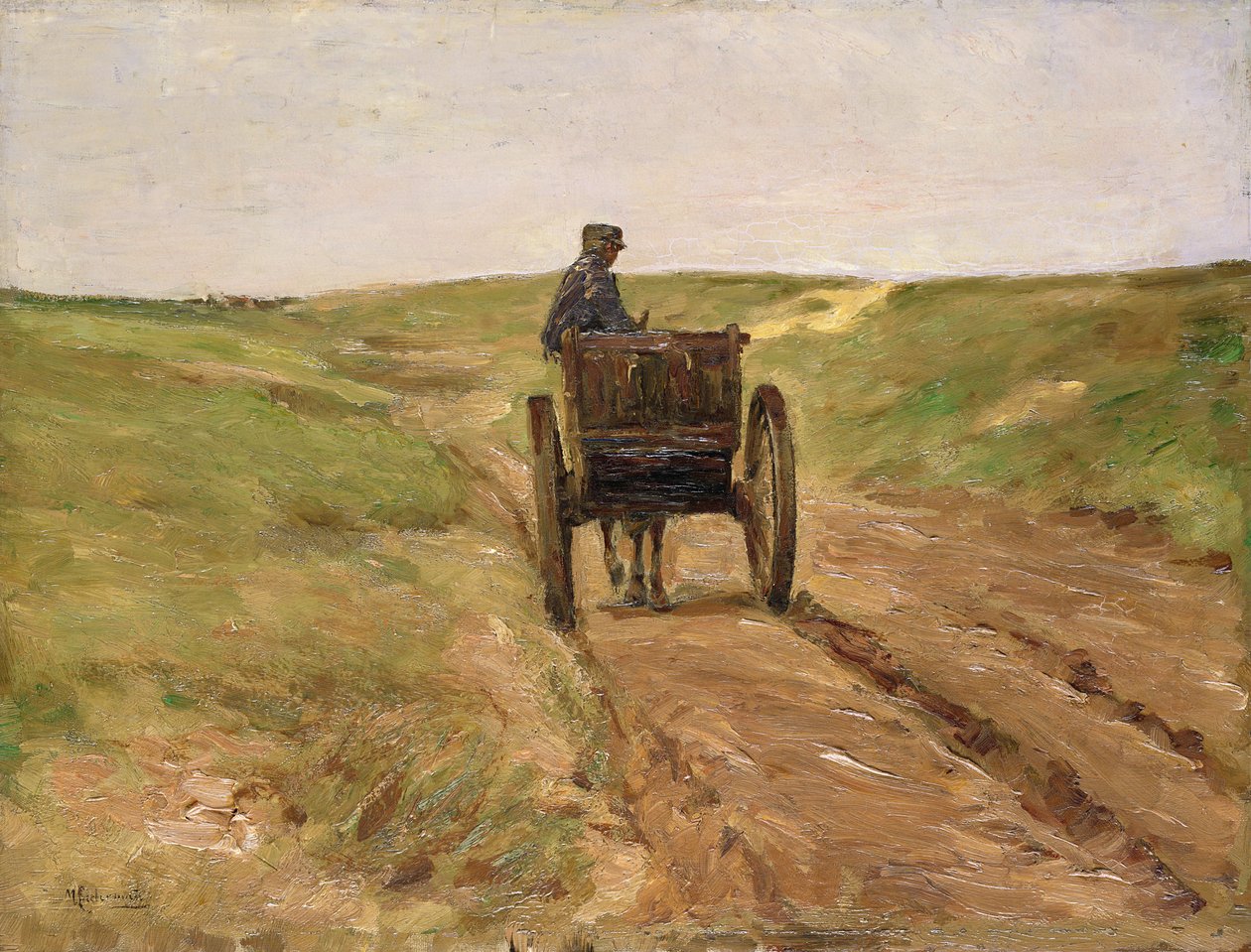 Handlevogn i Katwijk, 1889 av Max Liebermann