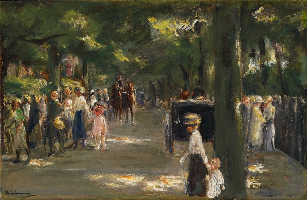 Den store Seestrasse i Wannsee med turgåere av Max Liebermann