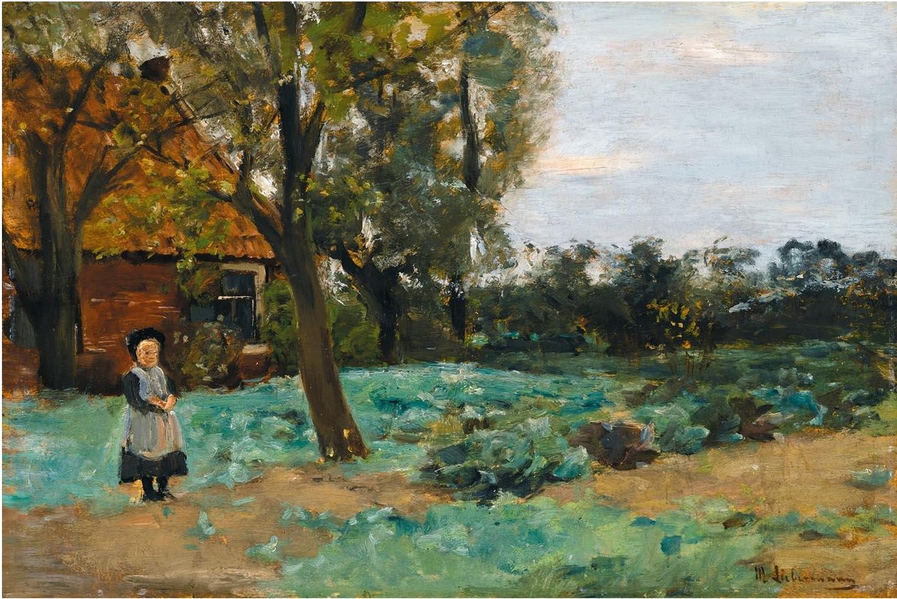Nederlandsk våningshus med barn av Max Liebermann