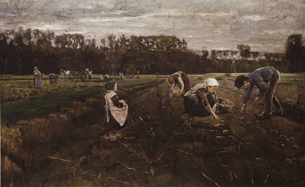 Barbizon potetthøst av Max Liebermann