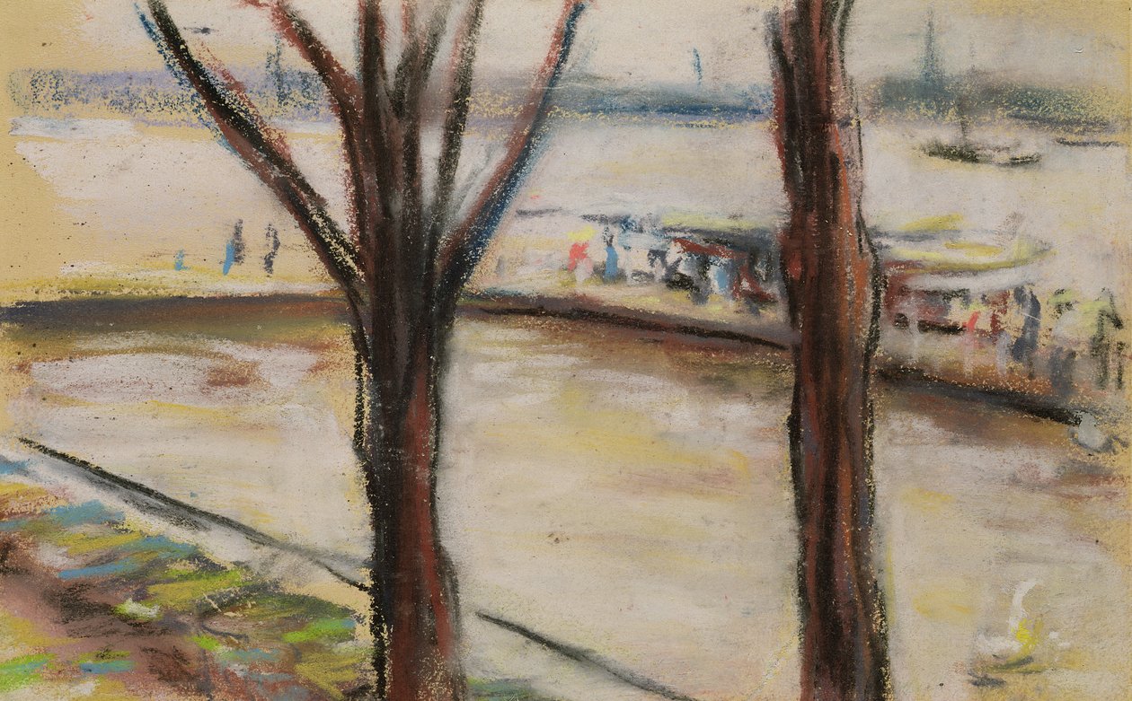 Landingsplass ved Uhlenhorster Fahrhaus høsten 1909 av Max Liebermann