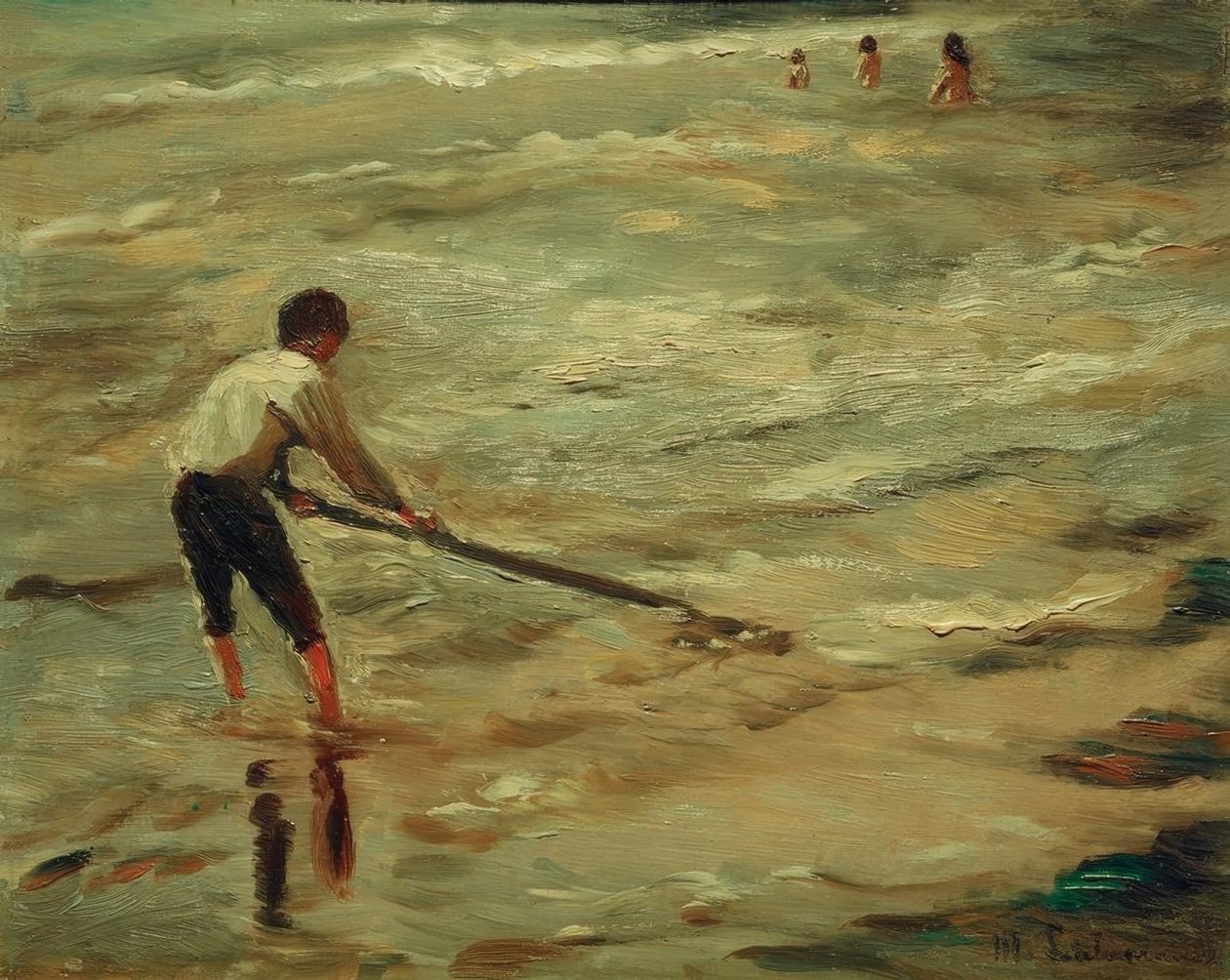 Blåskjellfiskere - Gråhavet, Studie av Max Liebermann