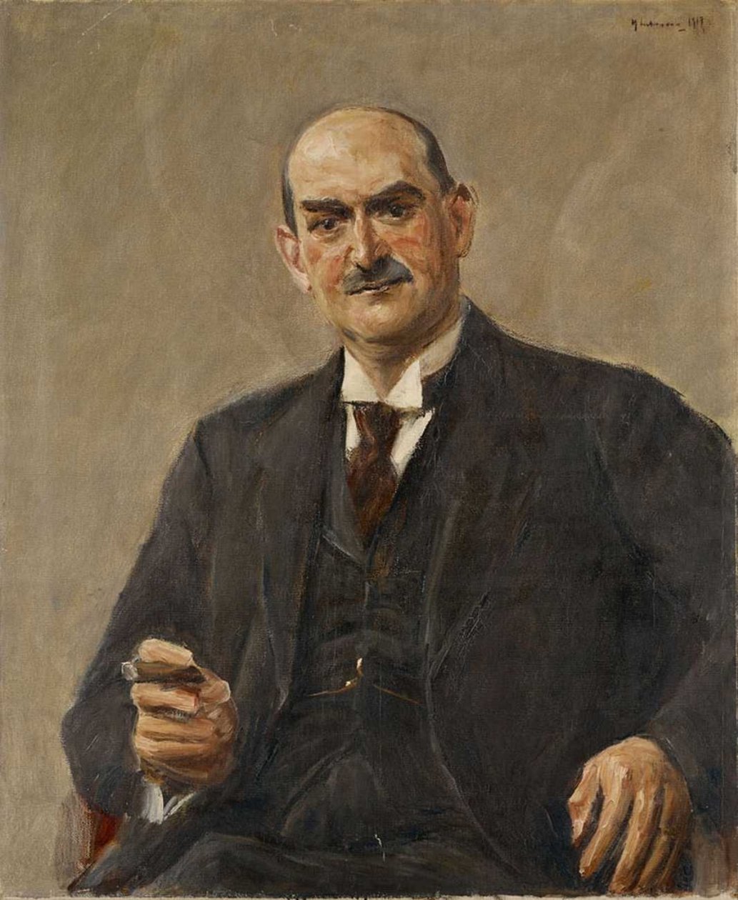 Portrait Commercial Advisor Dr. Carl Leopold Netter av Max Liebermann