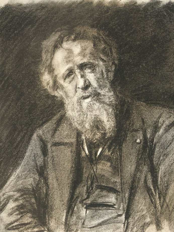 Portrett av Constantin Meunier av Max Liebermann