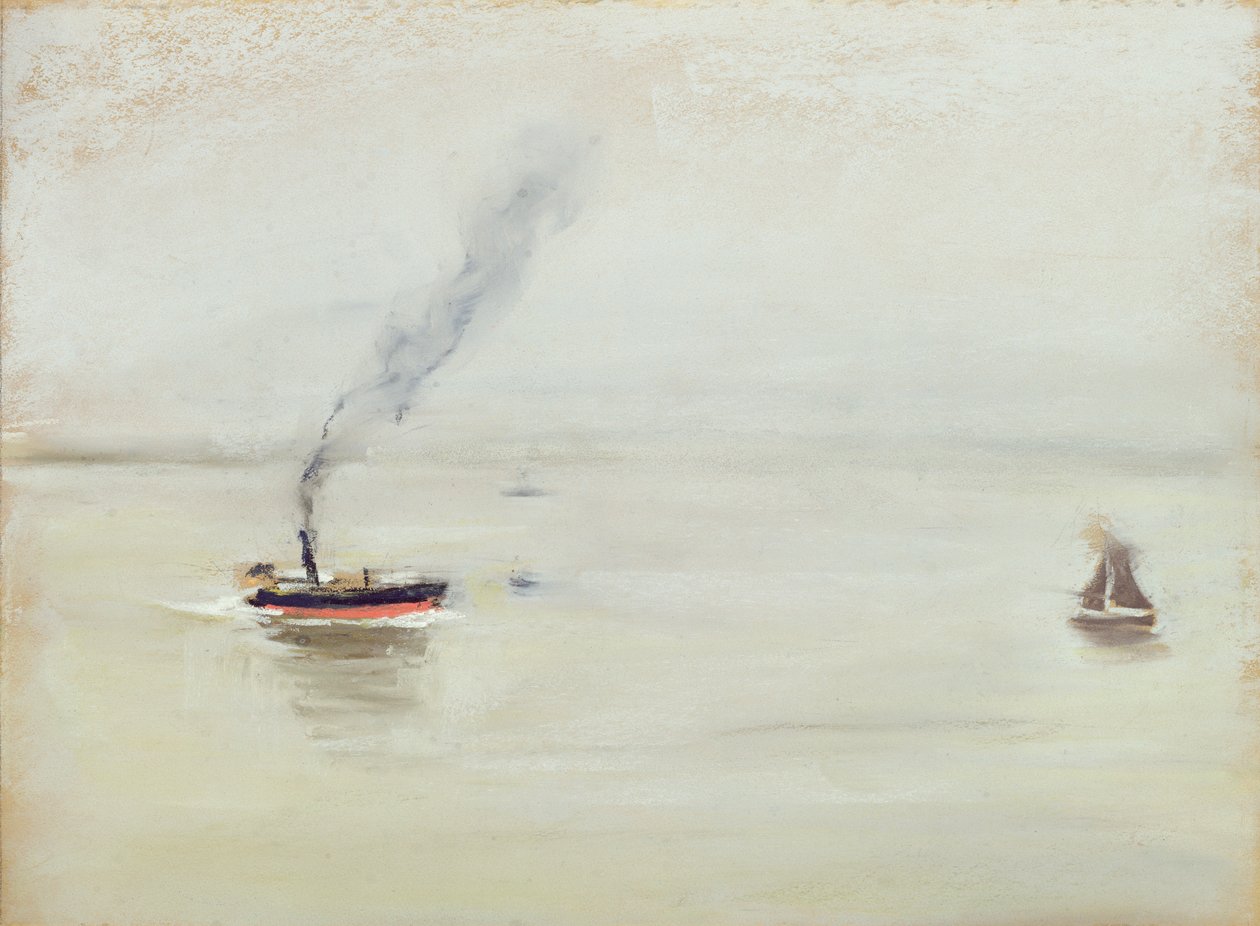 Regnvær på Elben, 1902 (pastell på papir) av Max Liebermann