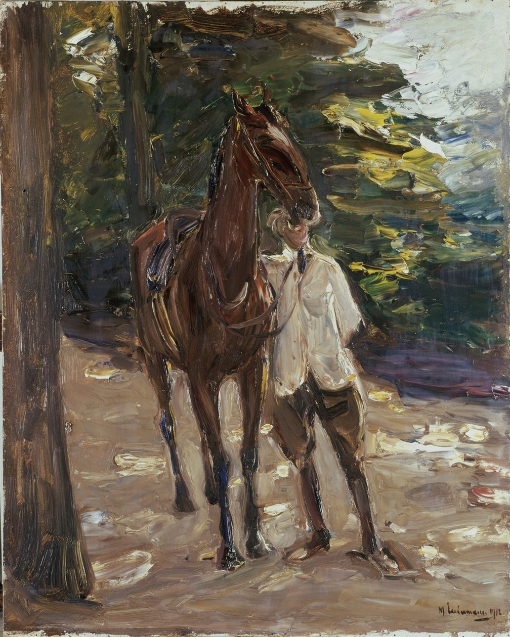 Brudgom med hest av Max Liebermann
