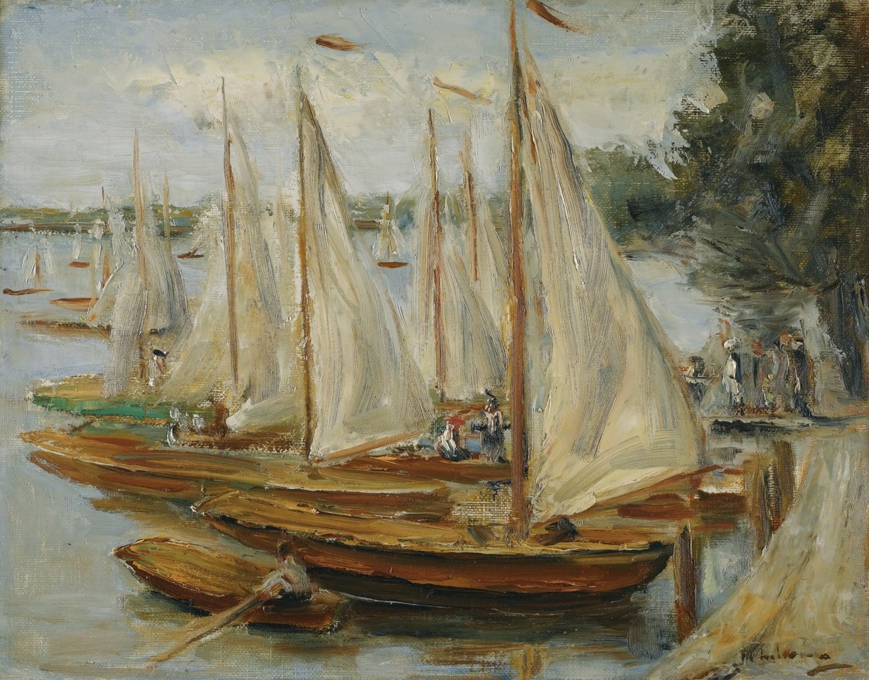 Seilbåter på Wannsee av Max Liebermann