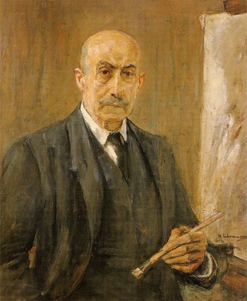 Selvportrett med palett av Max Liebermann