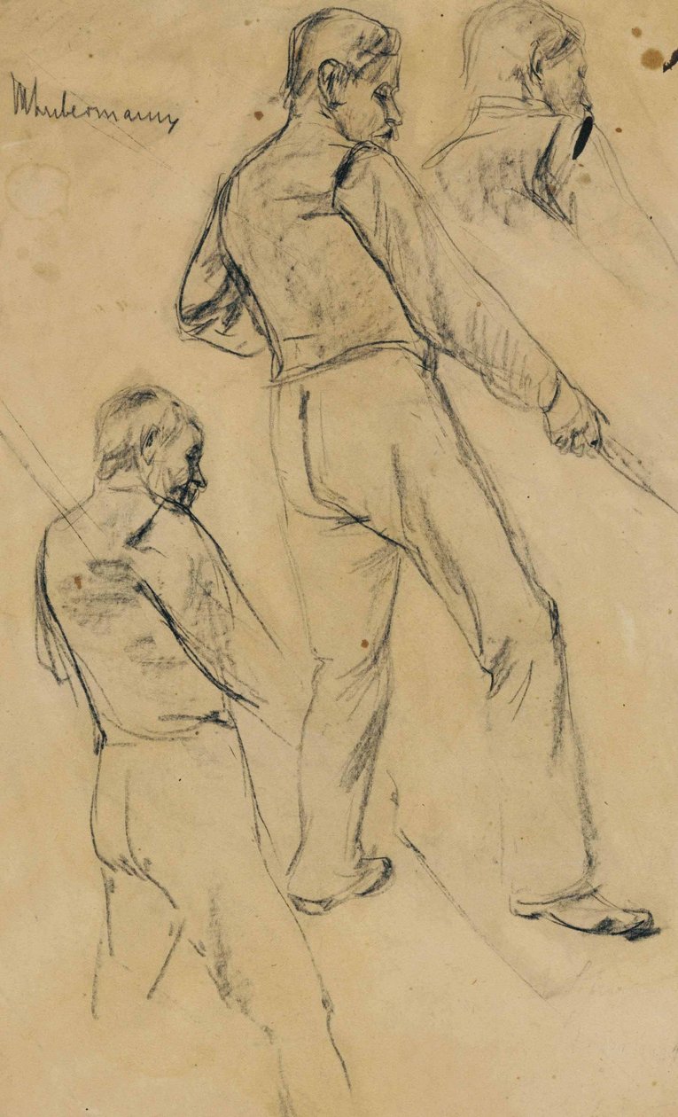 Studie av en mann av Max Liebermann