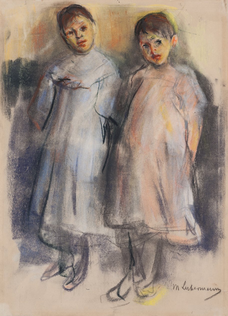 To små jenter, ca. 1902 av Max Liebermann