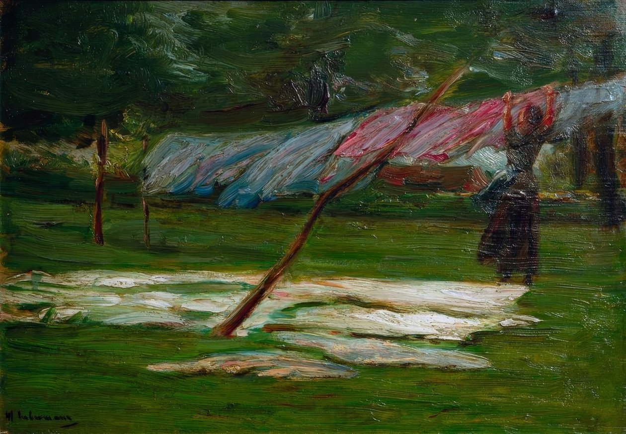 Tørking av tøy - blekemiddel av Max Liebermann